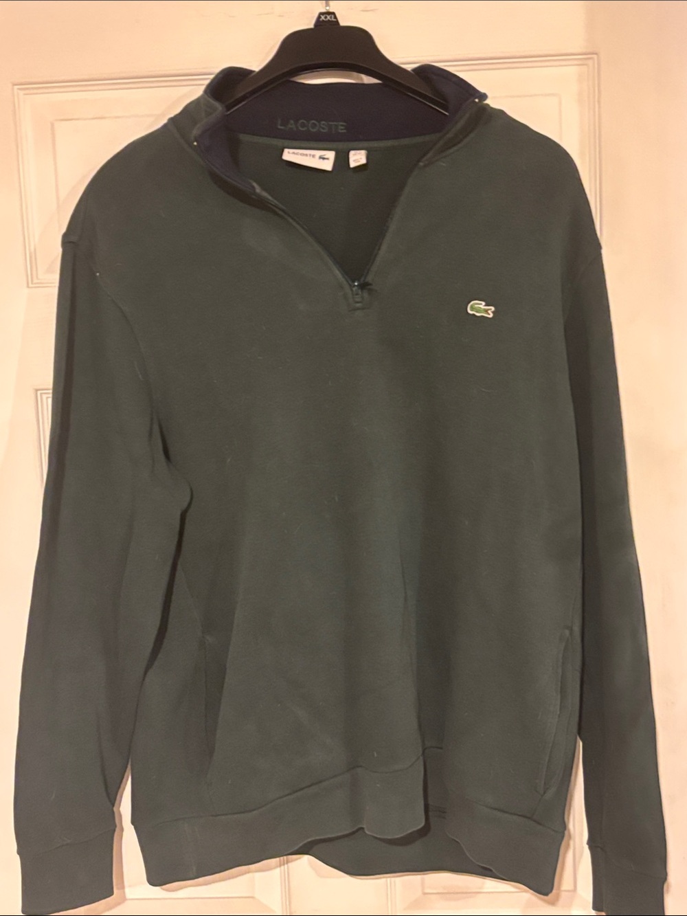 Lacoste Men’s Forest Green Half-Zip Sweatshirt